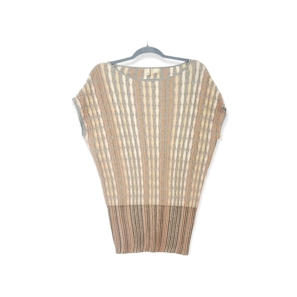 Anthropologie Tops - Anthropologie Moth Nessa short sleeve ribbed pullover knit top size small
